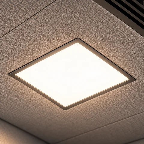 Lucia akustik kabin tavanında 4000K göz yormayan LED panel